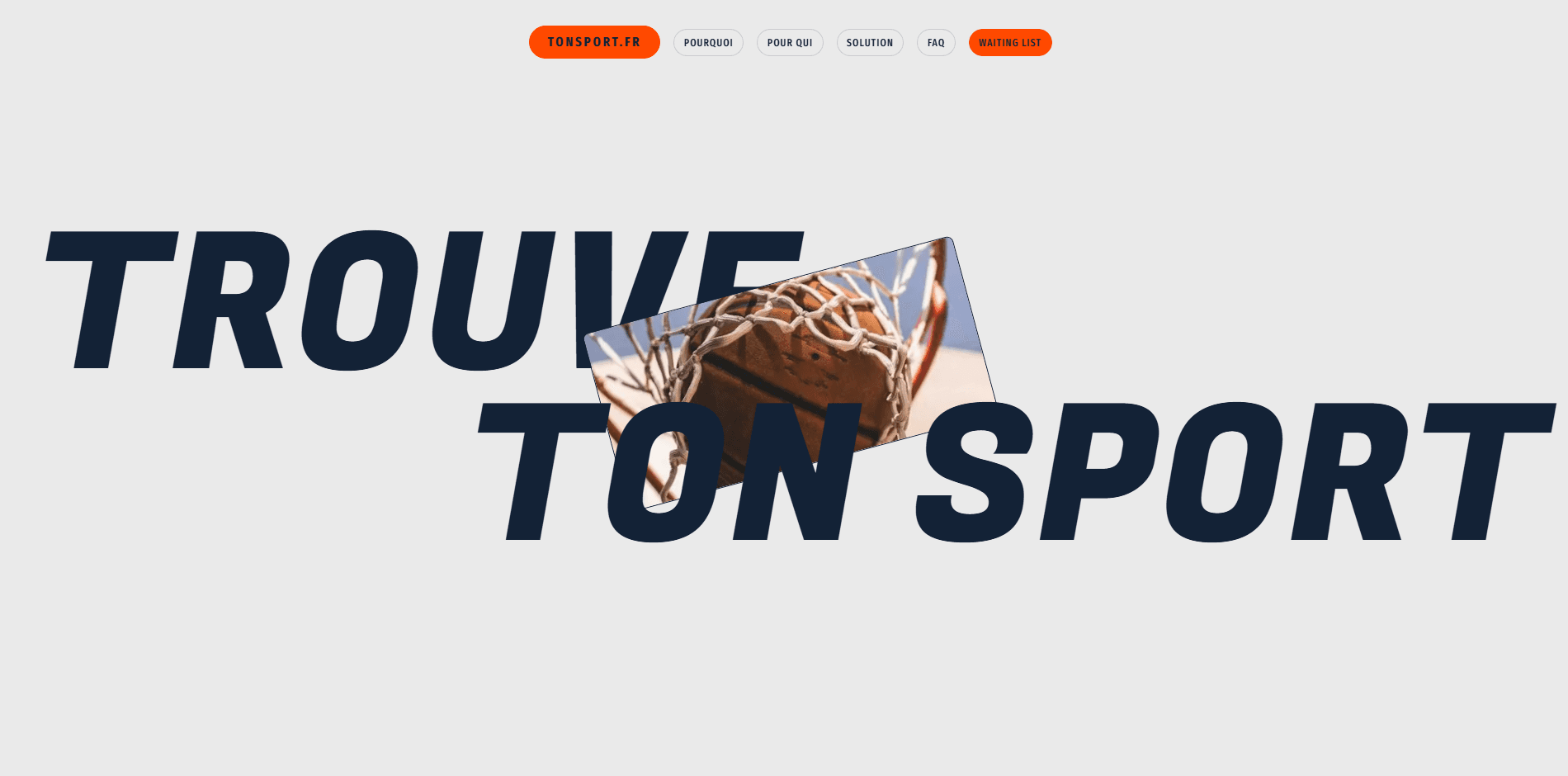 Image du projet Landing Page de Ton Sport.fr
