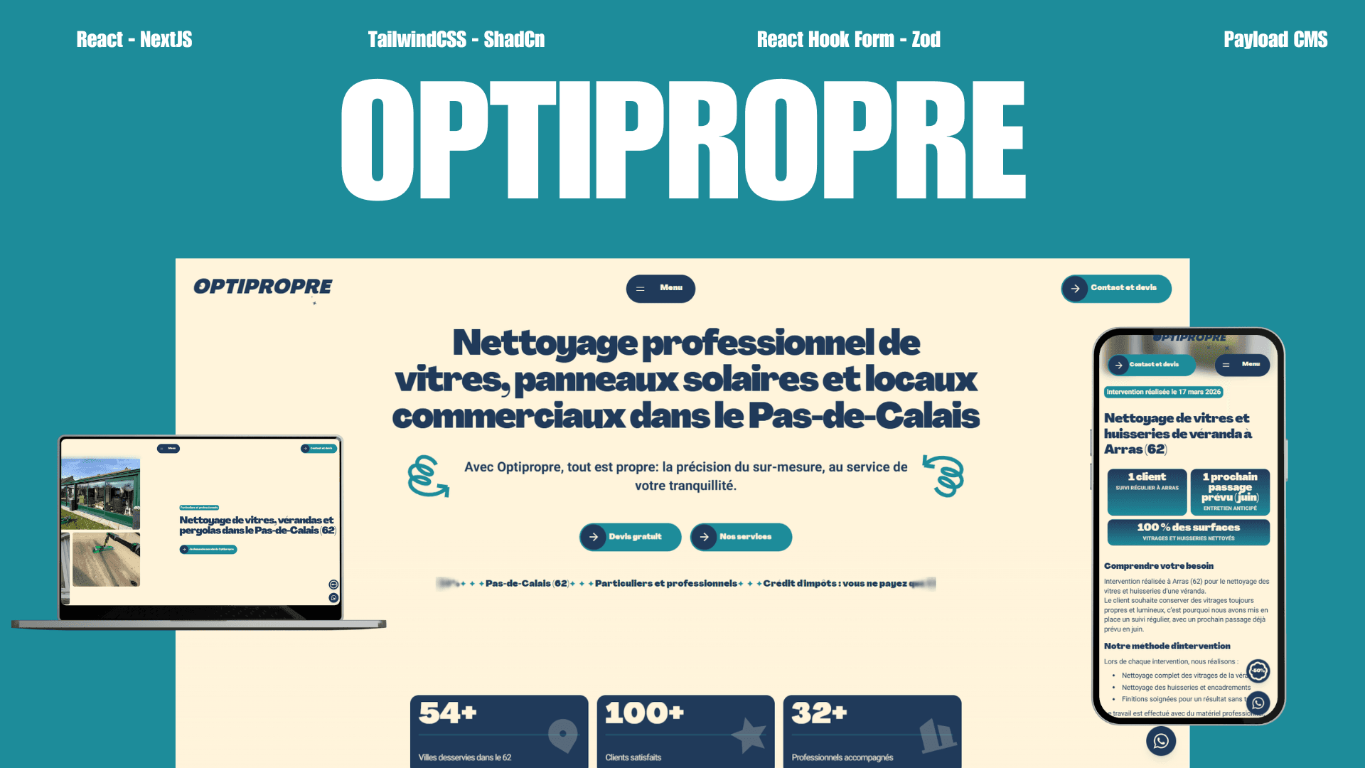 Image du projet Optipropre : 0 à 1 370 pages Google en 6 semaines